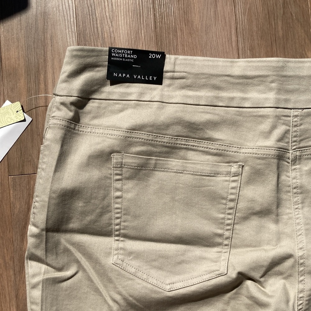 Napa Valley stonewall tan pull on short with stretch and pocket 20W - Picture 8 of 15